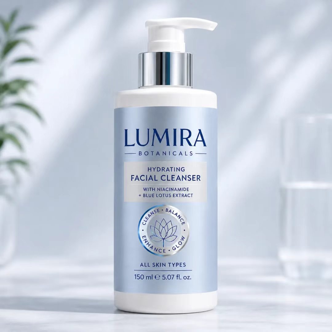 Luxury Skincare Cleanser - Custom Luxury Blue/Silver Foil BOPP Metal