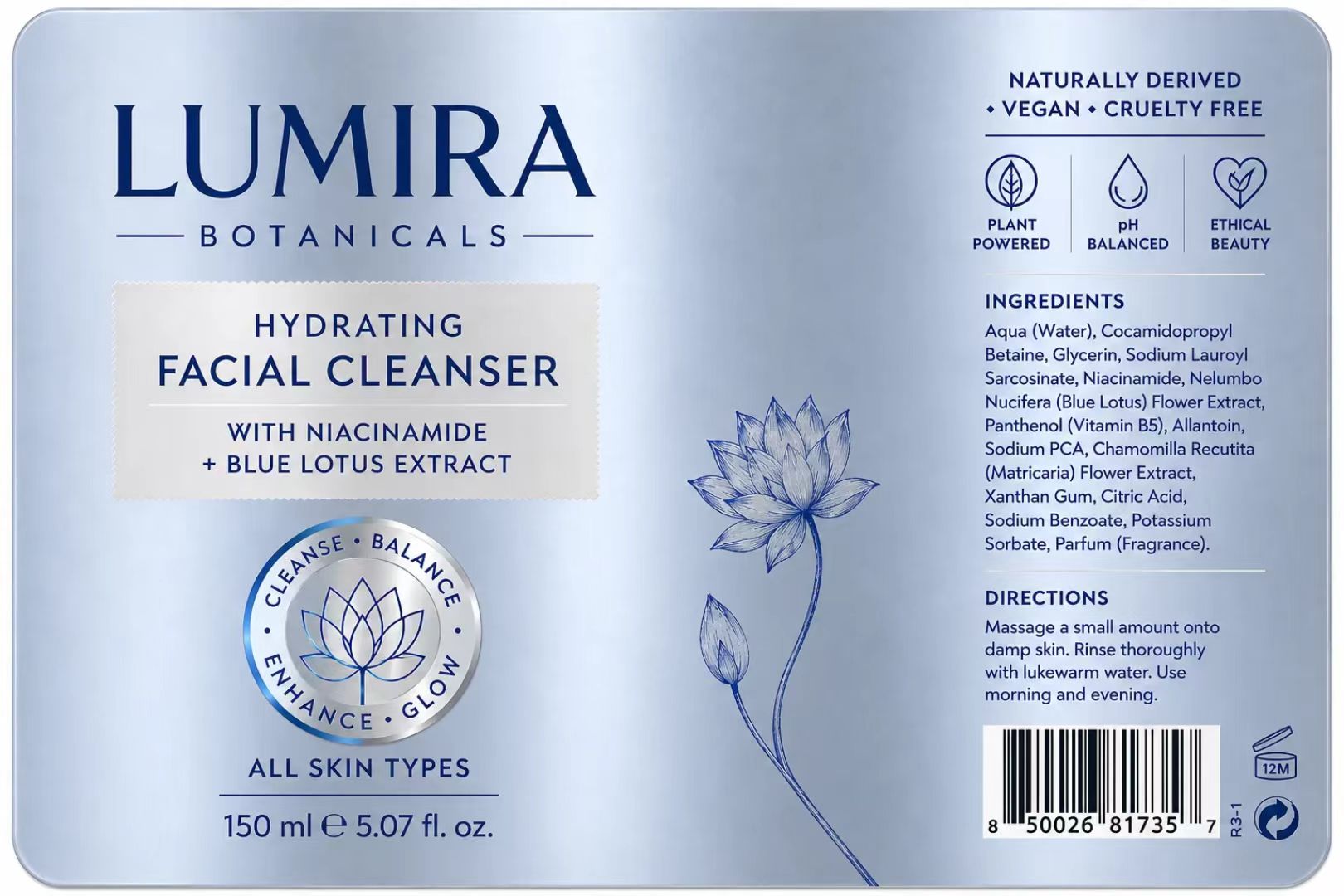 Custom Luxury Blue/Silver Foil - огляд і ціна Luxury Skincare Cleanser