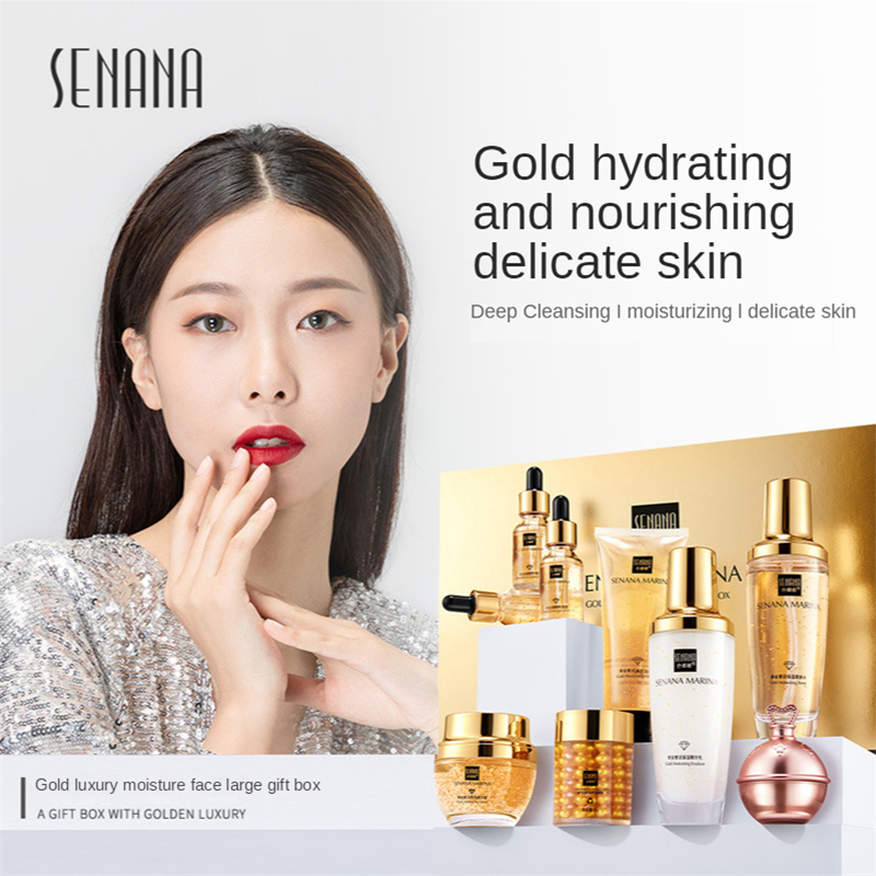 Women 24K Gold Skin Care Set 9 - огляд і ціна Luxury Skincare Cleanser