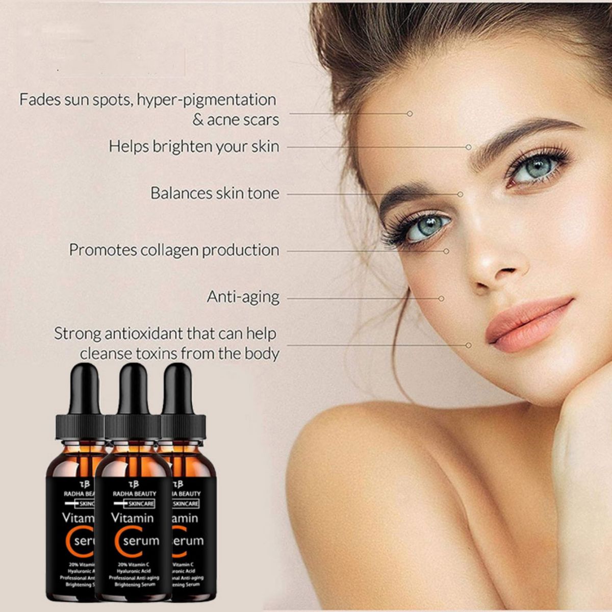 Vitamin C serum Face Serum Lon - огляд і ціна Growth Factor Serum