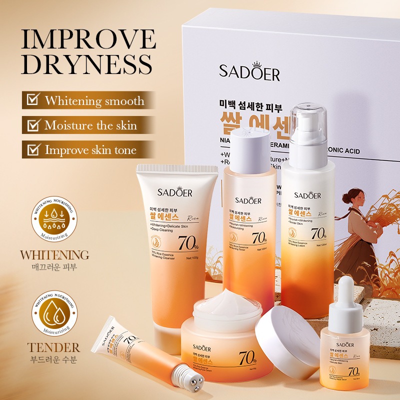 70% Rice Moisturizing Anti-Wri - огляд і ціна Luxury Skincare Set