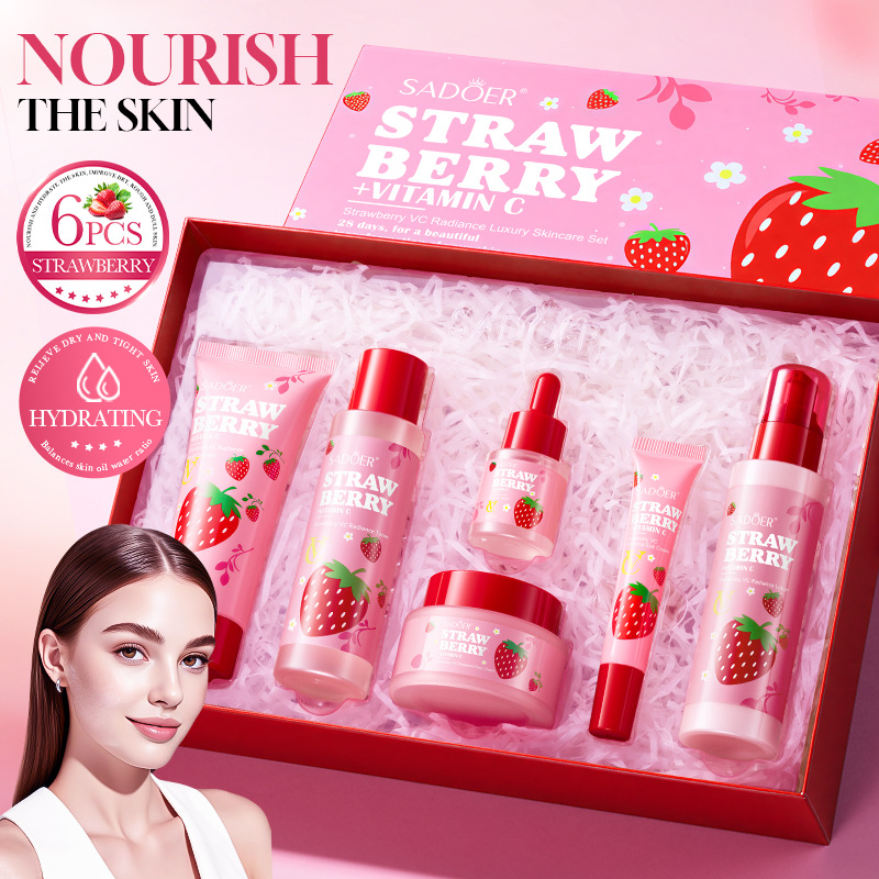 Strawberry VC Brightening Luxu - огляд і ціна Luxury Skincare Set For Women