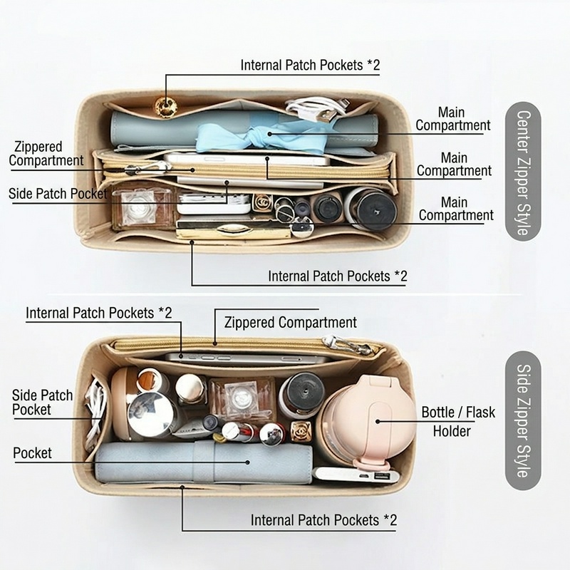 Women Felt Insert Bag Purse Or - огляд і ціна Luxury Skincare Brand