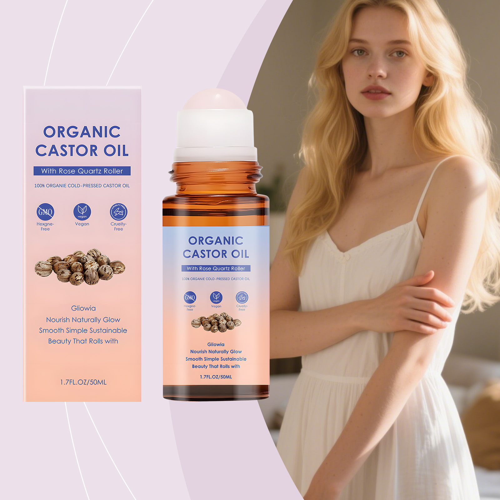 Natural Organic Castor Oil Col - огляд і ціна Cold Pressed Rose Hip